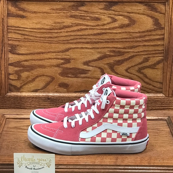 Vans Sk8 Hi Pro Checkerboard Desert Shoes - Picture 2 of 8